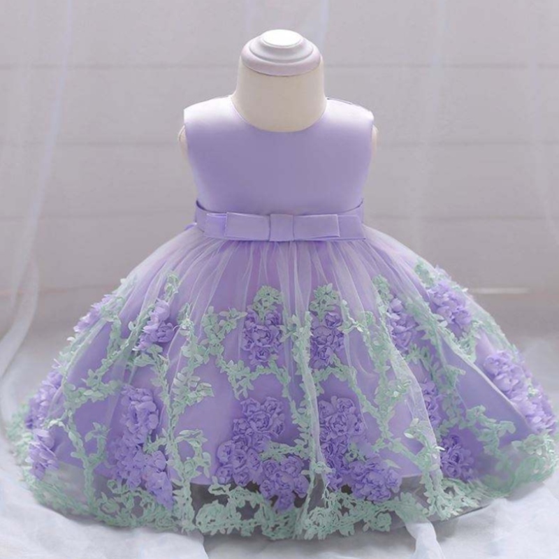 BAIGE China Factory Direct Price Kids Summer Flower Mini Dress Kids Garments L1845XZ