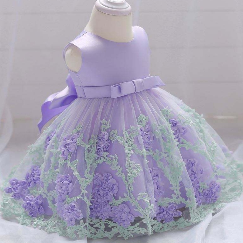 BAIGE China Factory Direct Price Kids Summer Flower Mini Dress Kids Garments L1845XZ