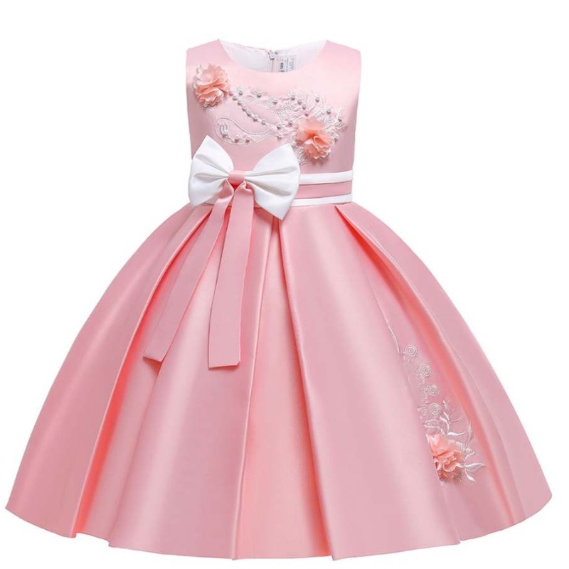 Baige Kids Girl Dress Cotton Bridal Wedding Dress 생일 드레스 여자를위한