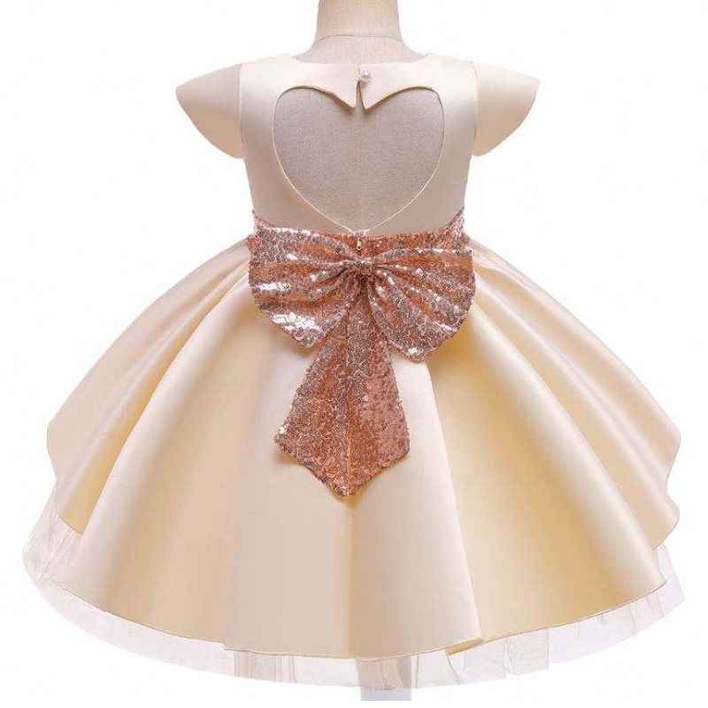 Baige New New Little Girls Wedding Dresses Kids Princess Frock with Bow Child 생일 파티 드레스 3-10 세