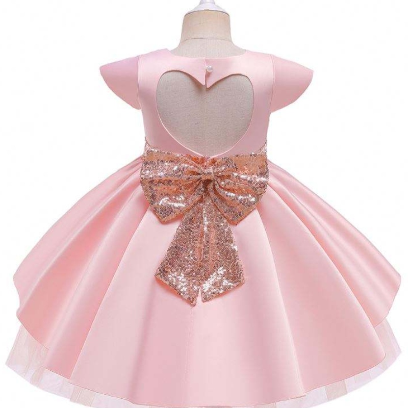 Baige New New Little Girls Wedding Dresses Kids Princess Frock with Bow Child 생일 파티 드레스 3-10 세