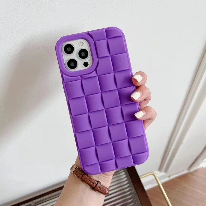 Apple iPhone 14/14 Pro Case, 모든 포괄적 인 가을 방지 휴대폰 보호 가죽 케이스, 체크 무늬 3 차원 TPU 보호 케이스에 적합합니다.