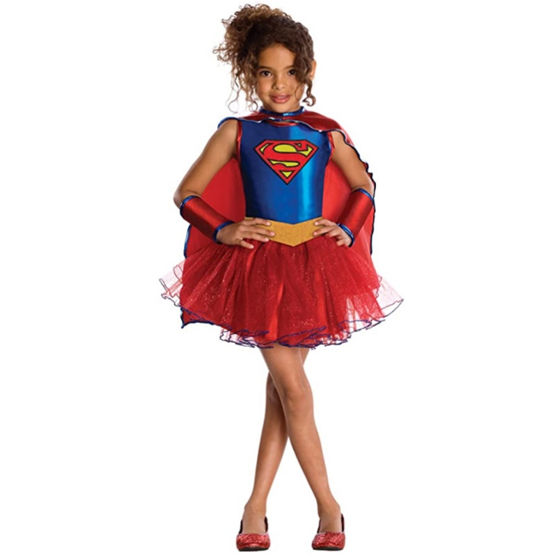 Hot Sale Justice League Child \\ '의 Supergirl Tutu 드레스 할로윈 의상 여학생