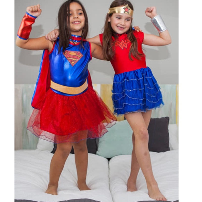 Hot Sale Justice League Child \\ '의 Supergirl Tutu 드레스 할로윈 의상 여학생