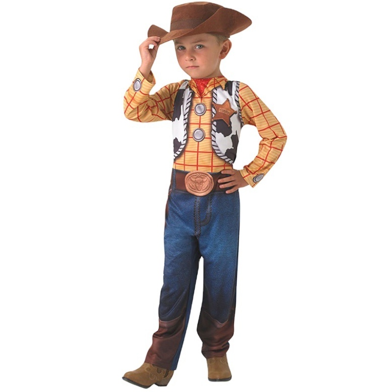 Hot Sale Fashion in Stock Halloween Kids Western Cowboy 의상 3-10 년 소년