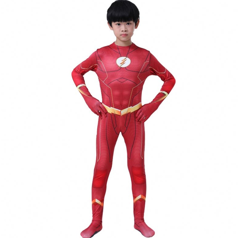 쿨 성인 키즈 코믹 판타시아 슈퍼 히어로 할로윈 카니발 파티 복장 코스프레 The Flash Man Children \\ '의 의상 정장