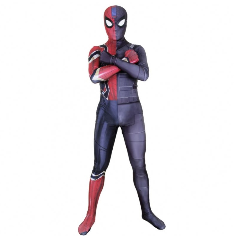 Spandex Stealth Seamed Superhero Amazing Spider Man Jumpuit Halloween Cosplay Set Spider Man 의상을위한 Spider Man 의상&kids