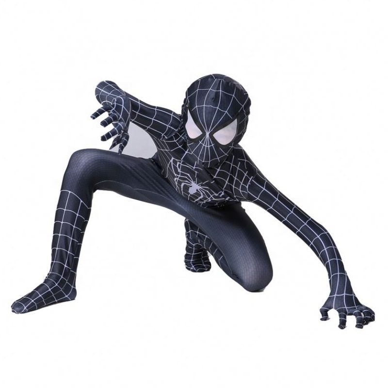 Zip Up Shading Spider Zentai Suit Halloween Cos for Kids&adults Game&film Traje Spider Man Costume