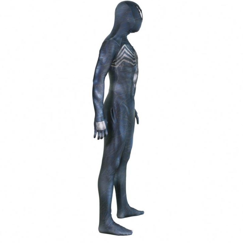 검은 Zentai Suit Halloween 카니발 생일 파티 소품 참신&특별 사용 Symbiote Spiderman Venom Costume