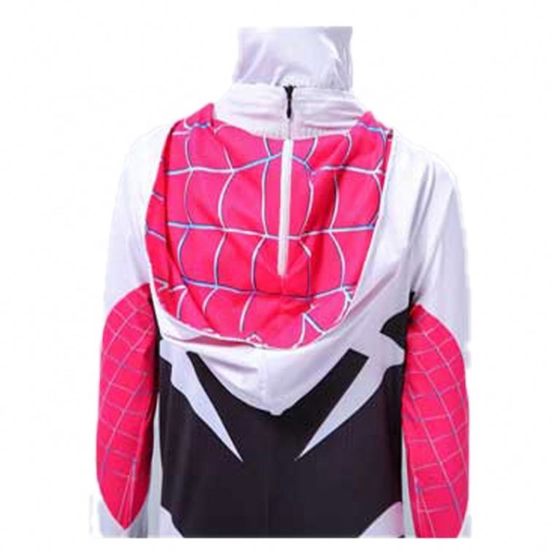 Hot Sale Halloween Cosplay 여성을위한 병렬 스타킹 Gwen Spider Costumes와 어린이를위한 헤드 기어가 있습니다.