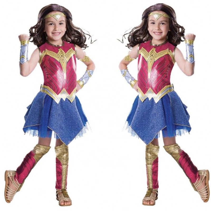 New Design Children의 의상의 의상 어린이 슈퍼 히어로 의상 Wonder Woman Cosplay Costumes for Girls