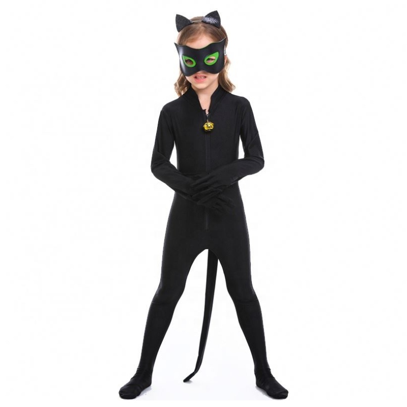 Hot Halloween Children \\ 's The Bat Man Cosplay Costumes 여자 고양이 여자 아이 슈퍼 히어로 의상