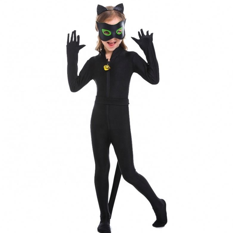 Hot Halloween Children \\ 's The Bat Man Cosplay Costumes 여자 고양이 여자 아이 슈퍼 히어로 의상