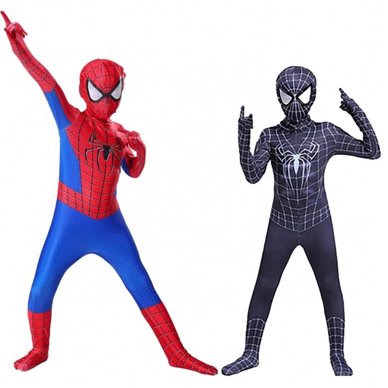 어린이를위한 멋진 멋진 검은 할로윈 옷&adults tv&film 슈퍼 히어로 코스프레 공장 Traje Spider Man Costume Suit