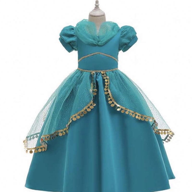 할로윈 어린 소녀 Jasmine Princess 드레스 Aladdin Cosplay Princess Jasmine for 2-10 년 HCAL-004