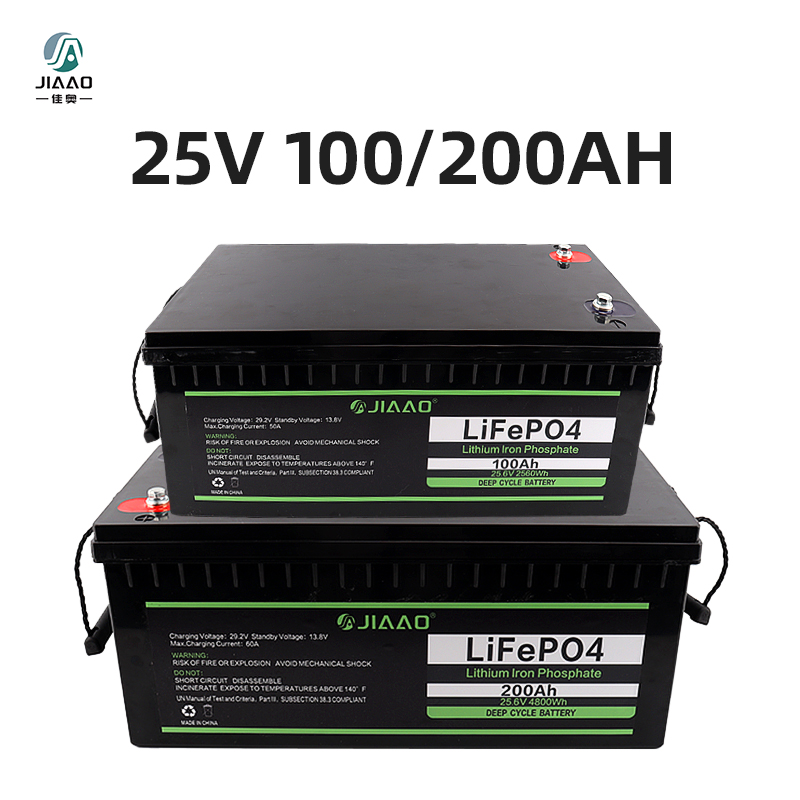 LiFePO4 배터리: bateria 25V 100/200Ah 리튬 철 배터리 세트, 가벼운 무게, 25v100/200ah, rv 캠핑카의 긴 순환 수명에 사용