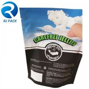 100% 재활용 가능한 스탠드 업 파우치 아동 저항성 지퍼 잠금