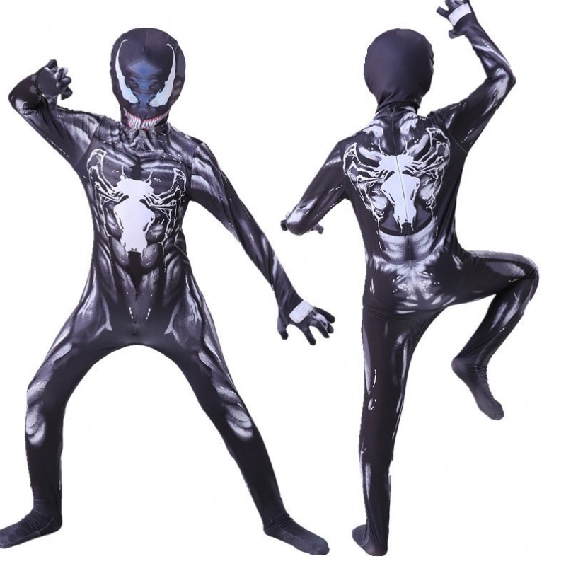 새로운 디자인 성인 의상 키즈 슈트 점프 슈트 소년 Symbiote Spiderman Costumes Superheros Cosplay Halloween Costumes