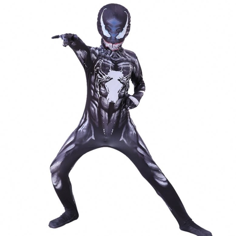 새로운 디자인 성인 의상 키즈 슈트 점프 슈트 소년 Symbiote Spiderman Costumes Superheros Cosplay Halloween Costumes