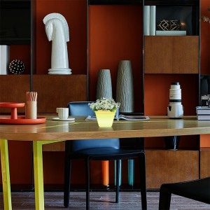 RGB 색상 변경 LED 식물 포트 테이블 램프 터치 컨트롤, 현대적인 단순한 PE 플라스틱 화분 LED 테이블 램프 거실을위한 단단한 나무베이스/bedroom/office