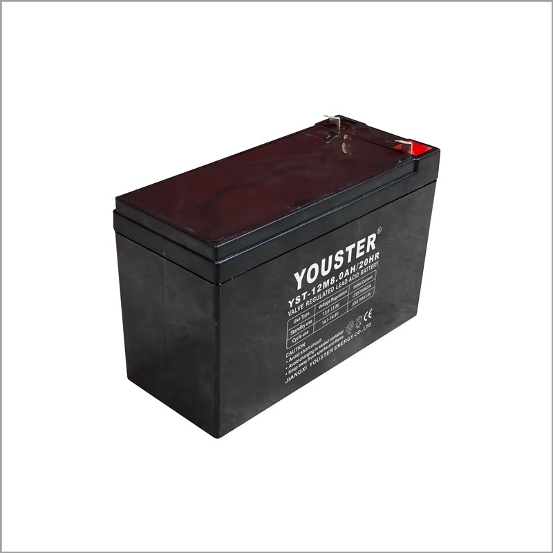 Youster 고용량 유지 보수 무료 12V8.0AH 밀봉 된 태양열 배터리 USP 납산 배터리