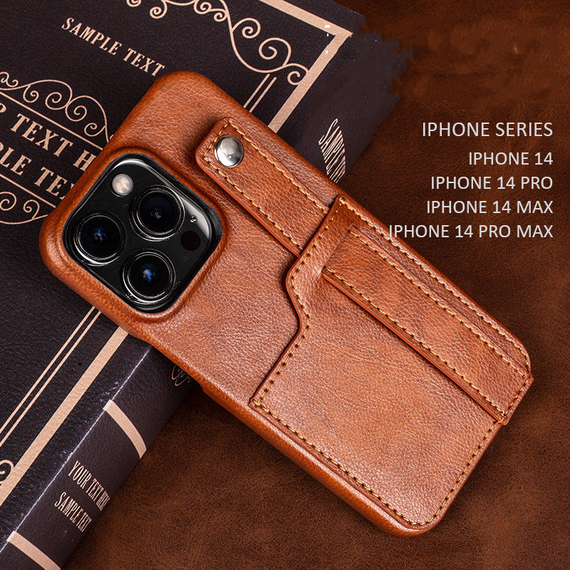 Apple iPhone 14pro 케이스, 이탈리아 가죽 보호 케이스, 벨트 디자인, 스탠드로 사용 가능