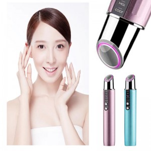 RF Beauty Eye Massager Stick EMS Beauty Eye 악기 무선 주파수 Hot&잔실, 반 링클, 페이딩 어두운 원, 페이딩 아이 백을 줄이기위한 Cool Compress 악기