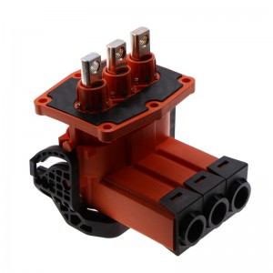 새로운 에너지 차량 고전류 커넥터 200a 3 핀 엘보어 플러그 핸들 커넥터