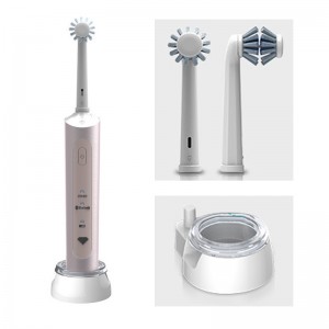 OABES 2022 새로운 3D 더블 브러시 헤드 회전 청소 저음 지능형 회전 성인 전기 칫솔