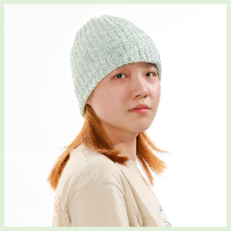 반사 비니 높은 가시성 따뜻한 겨울 루프 니트 모자 모자
