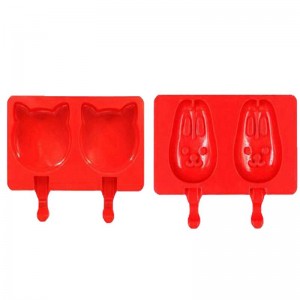 아이스크림 곰팡이 부엌 가제트 DIY 음식 등급 실리콘 아이 아이스크림 트레이 홀더 청소하기 쉬운 2oR3 공동 상자 모양