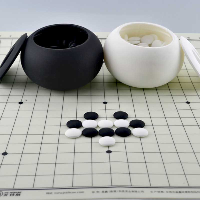 실리콘 weiqi 보드 weiqi 게임 스톤즈 조각 교육 장난감