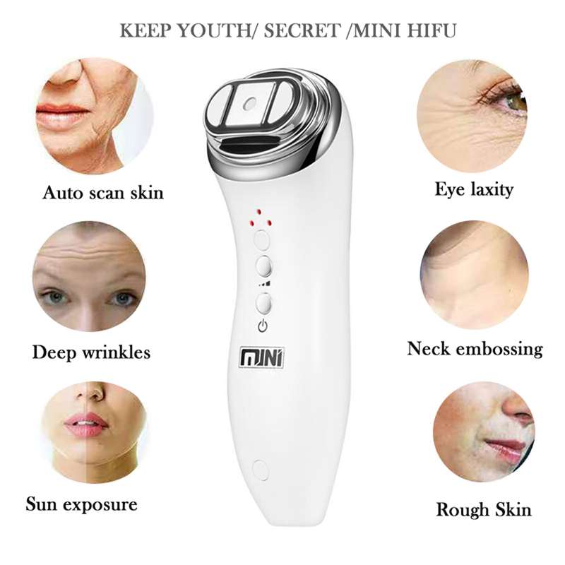 2022 페이스 미니 히푸 장치를위한 새로운 휴대용 Hifu 기계 워밍업 Hifu 페이셜 머신 여성 목 턱 눈