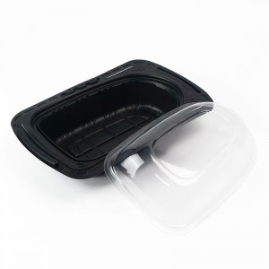 로스트 치킨 메추라기 고기 트레이 컨테이너를 빼십시오