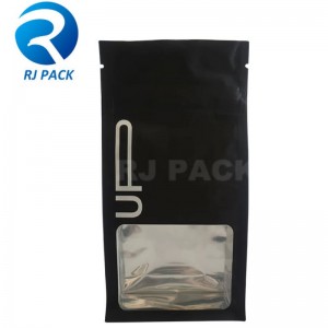 창문이있는 어린이 저항 평평한 바닥 파우치