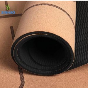 아마존 베스트셀러 코크 PU 고무 요가 매트 도매, 4mm/5mm PU 고무 코르크 비 슬립 요가 매트, 맞춤형 로고 또는 인쇄 지원