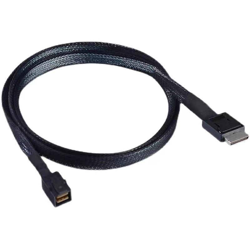 Oculink Cable 4i SFF8611에서 SFF8643 케이블 SFF-8643 SFF-8611 MINISAS 36 핀 케이블 0.6 미터 컴퓨터