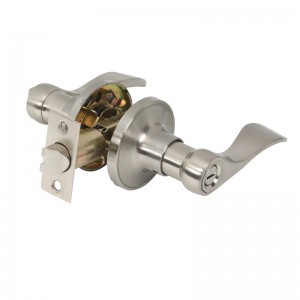 7306 프라이버시 도어 레버 새틴 니켈, 클래식 웨이브 스타일 인테리어 도어 핸들 키리스 침실 욕실