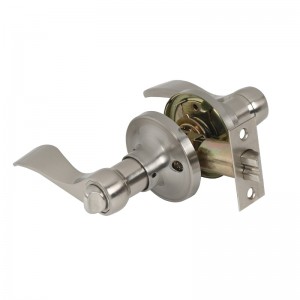 7306 프라이버시 도어 레버 새틴 니켈, 클래식 웨이브 스타일 인테리어 도어 핸들 키리스 침실 욕실