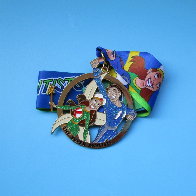 스포츠 메달 제조업체 디자인 만화 캐릭터 금속 메달을 판매