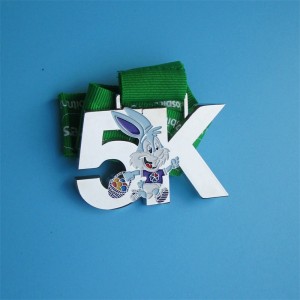 어린이를위한 금속 스포츠 메달 커스텀 메달 레이스 귀여운 디자인 토끼 아이 메달