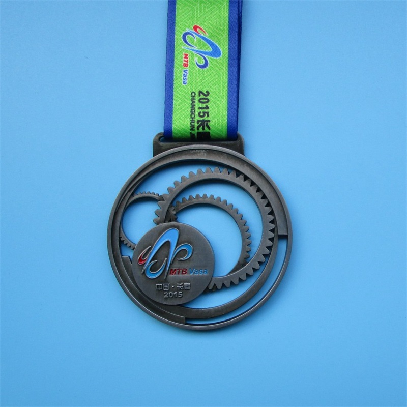 중공 디자인 커스텀 사이클링 메달 캐스트 금속 메달