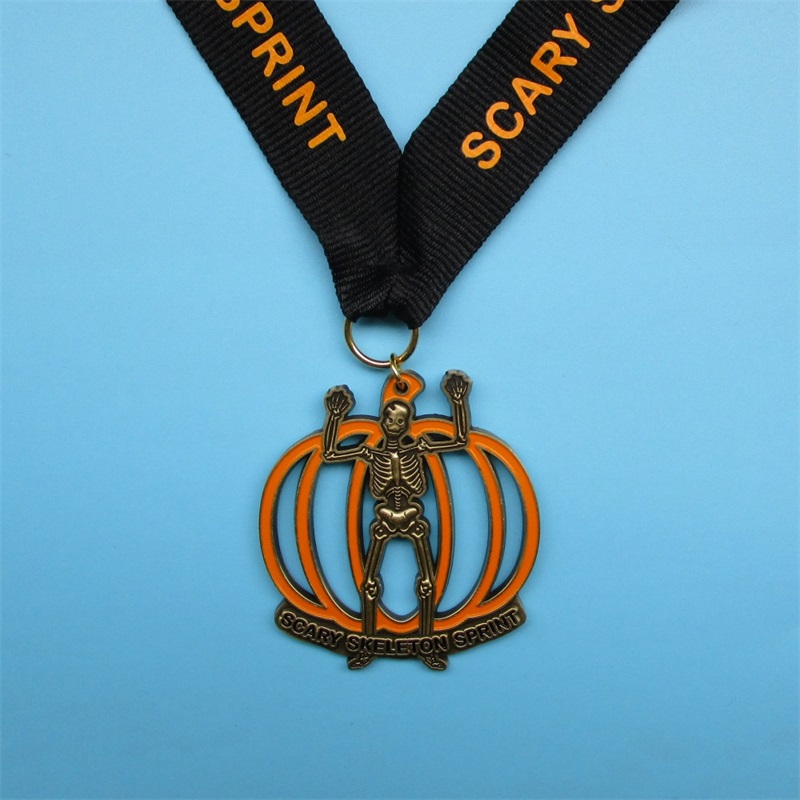판매용 리본이있는 커스텀 메달리온 소프트 에나멜 도형 금속 스포츠 메달