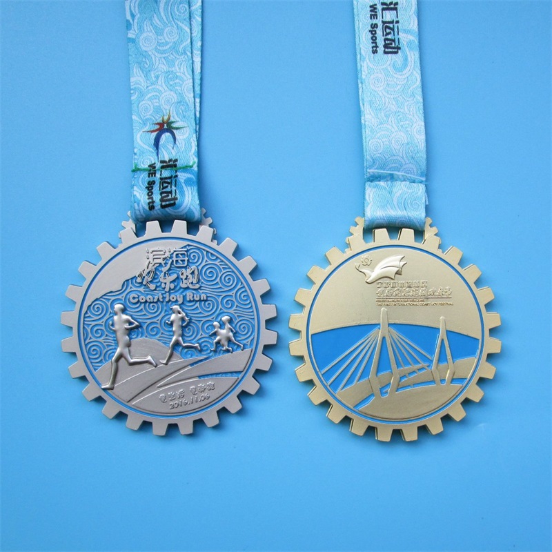 기어 디자인 레이스 상 3d 금속 행거 금메달 맞춤형 스포츠 메달