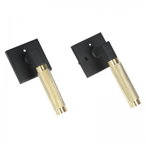 S7137 인테리어 문을위한 현대 사각형 knurled 도어 레버, 헤비 듀티 도어 핸들