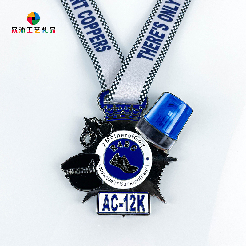 독특한 디자인 커스텀 로고 LED 기념품을위한 스포츠 메달 메탈 3D 에나멜 메달