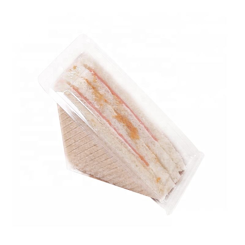 클리어 트라이앵글 박스 포장 도매 플라스틱 음식 맞춤형 라벨 일회용 아름다운 샌드위치 및 케이크 고객 \\ '의 로고 애완 동물, PLA