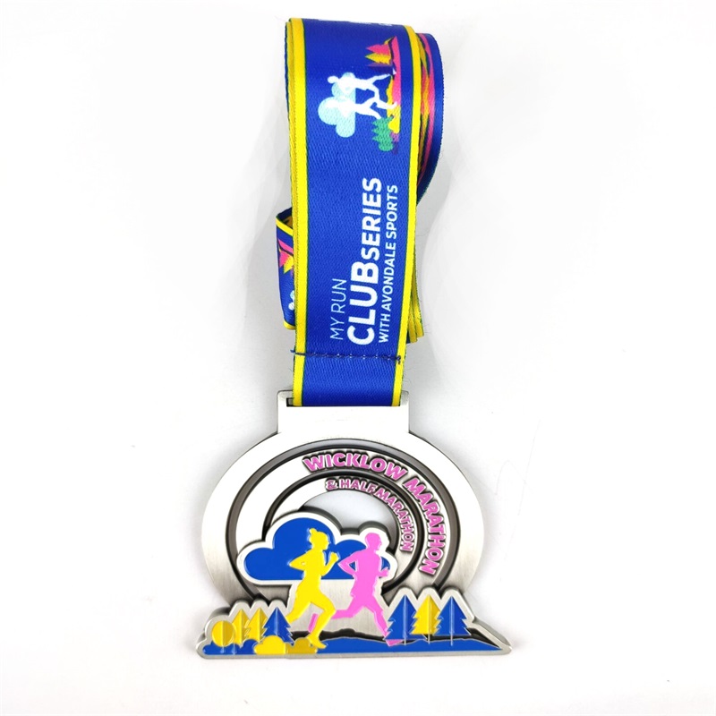 마라톤 달리기 메달 화려한 소프트 에나멜 금속 메달