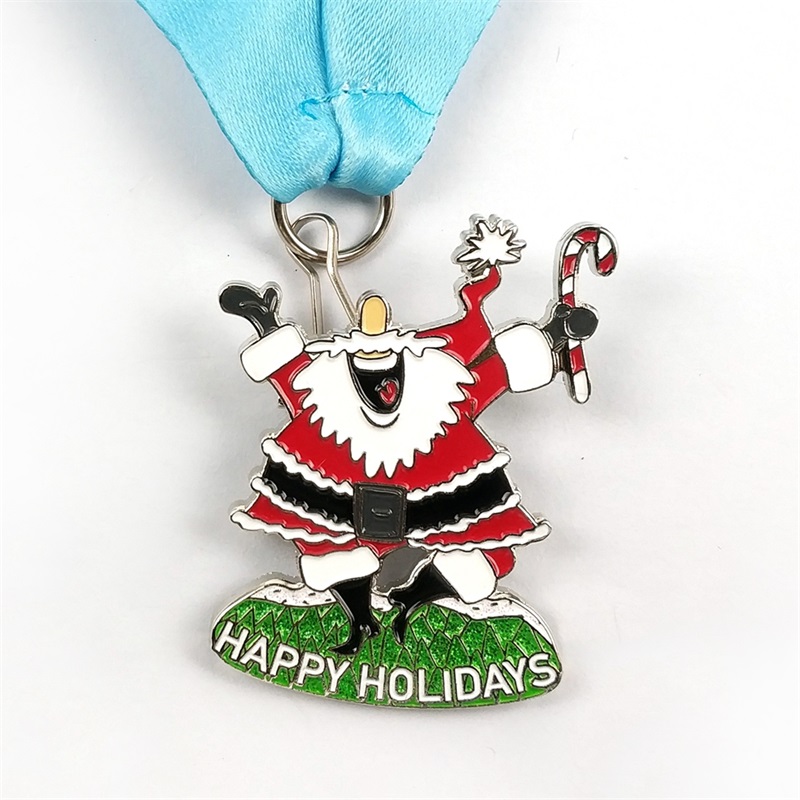 산타 달리기 메달 메달 크리스마스 선물 선물