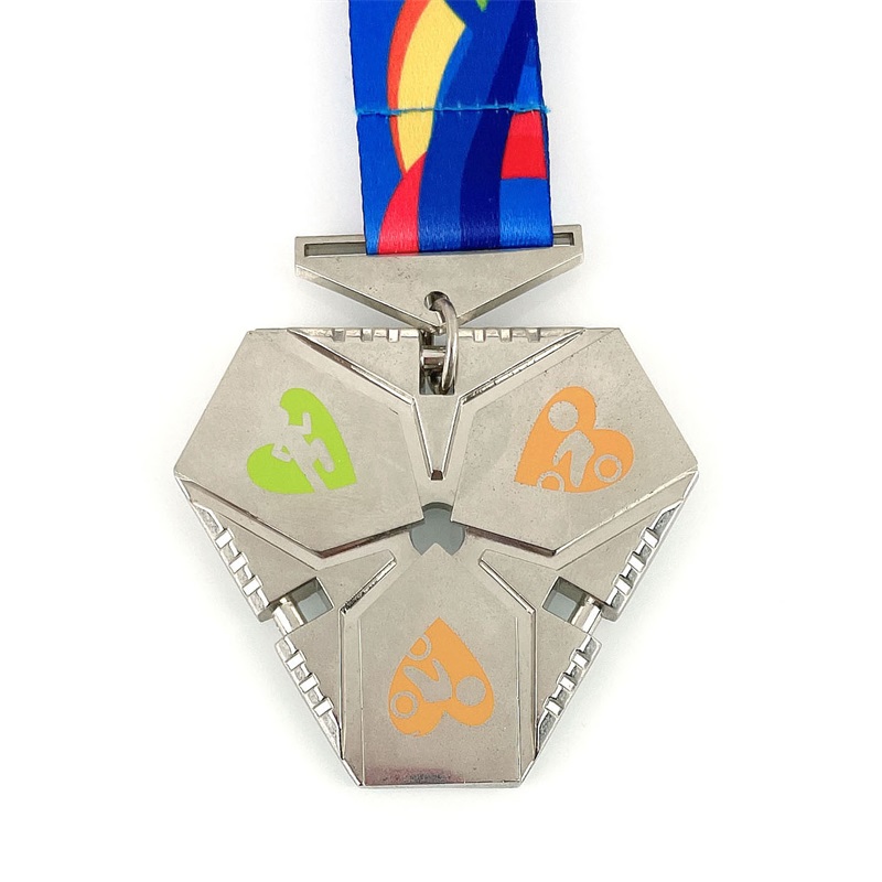 개그 맞춤형 금속 조각 멋진 스포츠 에나멜 메달 트라이 애슬론 메달 3D 회전 메달 마라톤